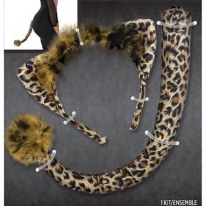Leopard Costume Headband & Tail .